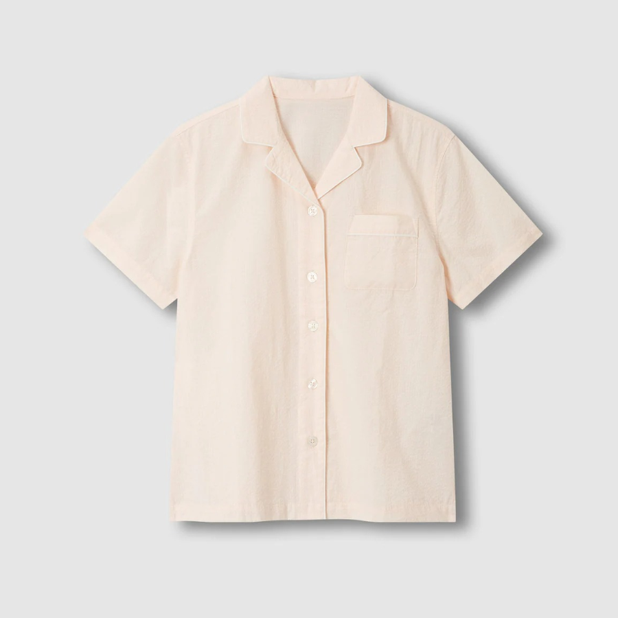 JAJU Seersucker 5-Part Pajama Set (Pink) — лёгкость и комфорт в летнем исполнении