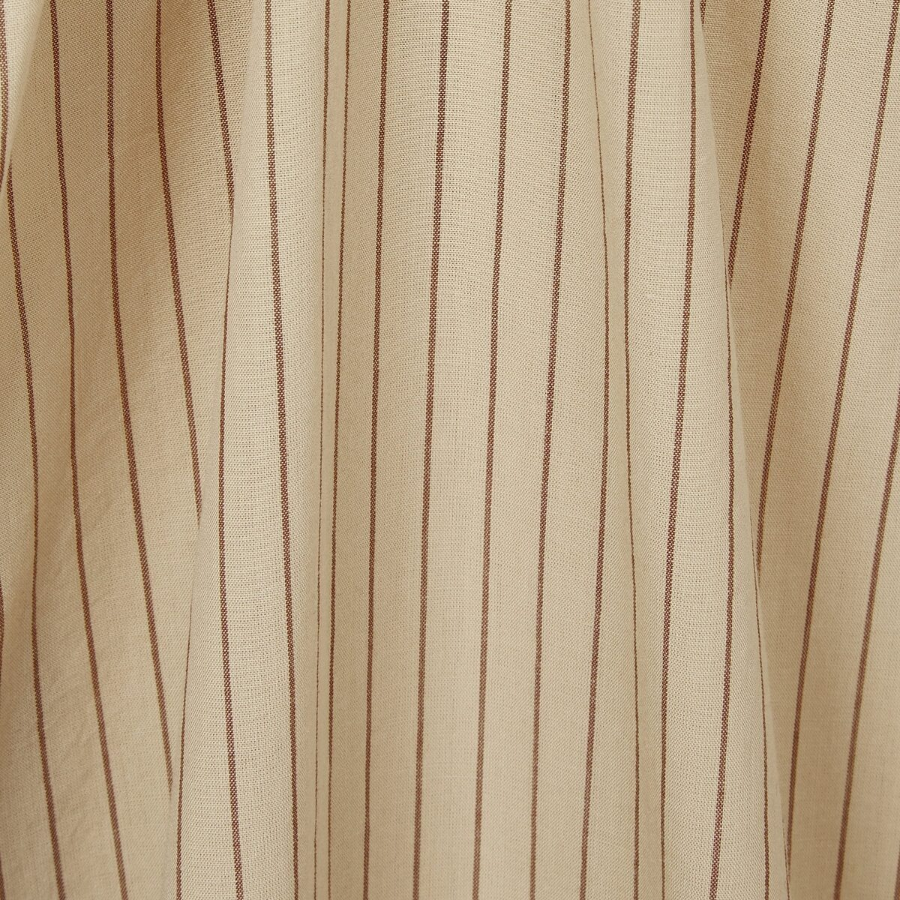 JAJU Cotton Stripe Sleeveless Pajama Dress (Dark Beige) — комфорт и элегантность для домашнего отдыха
