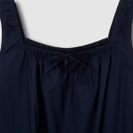 JAJU 60s Cotton Shirring Sleeveless Pajama Dress (Navy) — комфорт и нежность в каждом движении