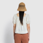 JAJU Eyelet Short Sleeve Pajama Shirt (Ivory) — изящность и комфорт для вашего отдыха