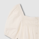 JAJU Eyelet Short Sleeve Pajama Shirt (Ivory) — изящность и комфорт для вашего отдыха