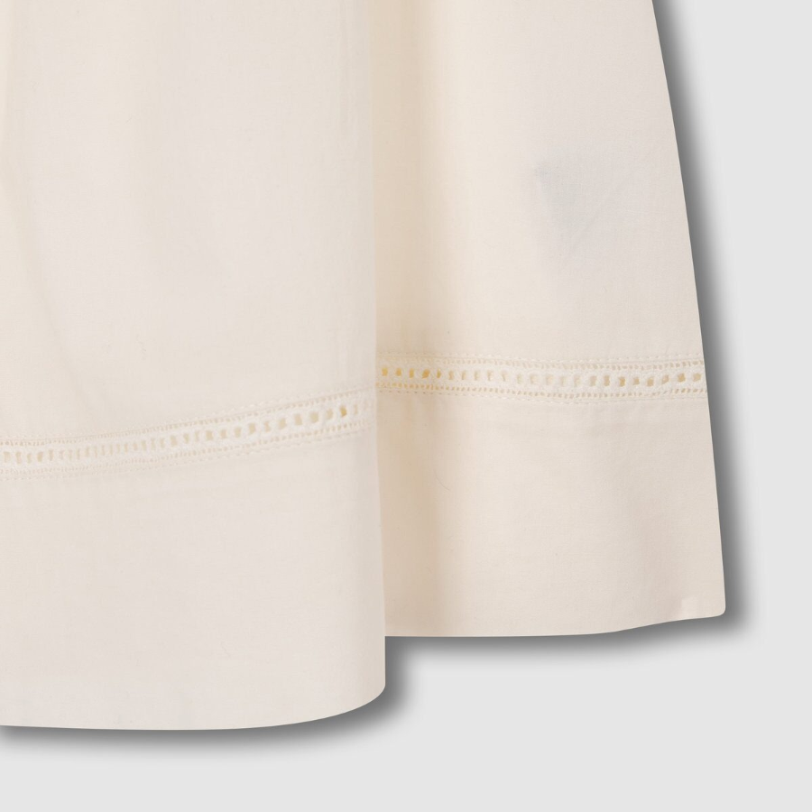 JAJU Eyelet Short Sleeve Pajama Shirt (Ivory) — изящность и комфорт для вашего отдыха