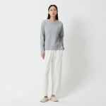 JAJU Smart Cotton Round Neck Long Sleeve Pajama T-Shirt (Melange Gray) — уют и функциональность для домашнего комфорта