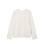 JAJU Smart Cotton Round Neck Long Sleeve Pajama T-Shirt (Ivory) — комфорт и мягкость на каждый день