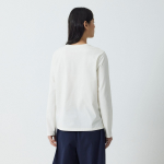 JAJU Smart Cotton Round Neck Long Sleeve Pajama T-Shirt (Ivory) — комфорт и мягкость на каждый день