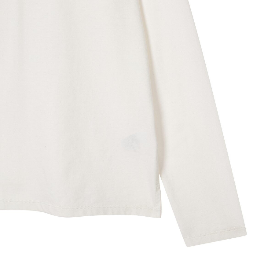 JAJU Smart Cotton Round Neck Long Sleeve Pajama T-Shirt (Ivory) — комфорт и мягкость на каждый день