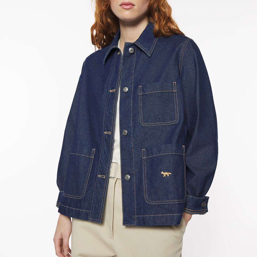 Maison Kitsuné Women Workwear Denim Jacket