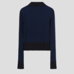 Maison Kitsuné Women Baby Fox Patch Pleated Ribbed Cardigan