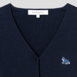 Maison Kitsuné Women Baby Fox Patch Fine Ribbed Cardigan