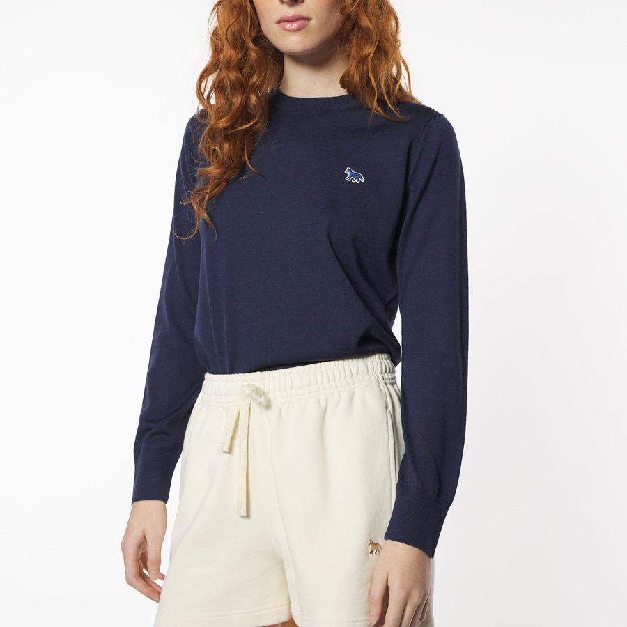 Maison Kitsuné Women Baby Fox Patch Regular Jumper
