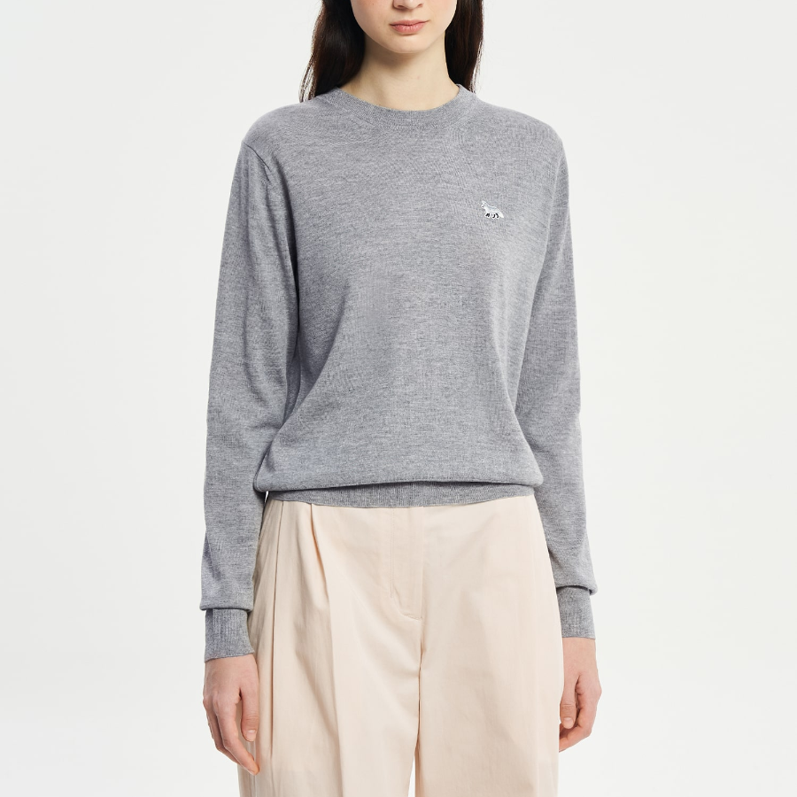 Maison Kitsuné Women Baby Fox Patch Regular Jumper