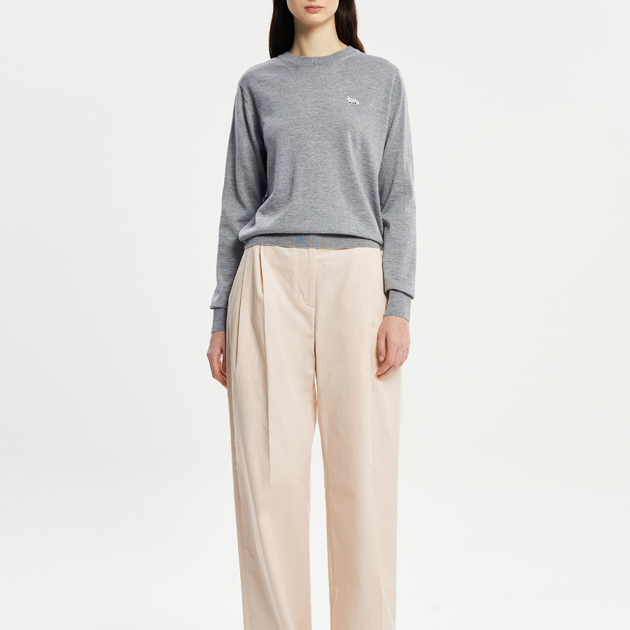 Maison Kitsuné Women Baby Fox Patch Regular Jumper