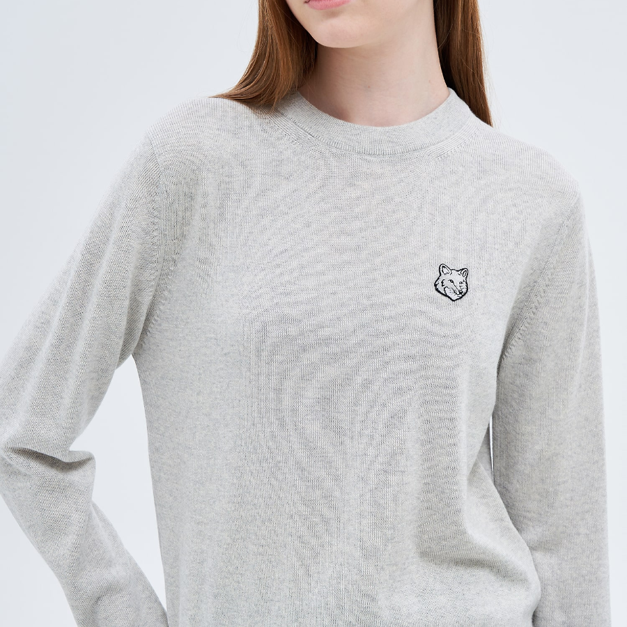 Maison Kitsuné Women Fox Head Patch Regular Jumper