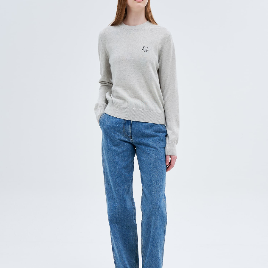 Maison Kitsuné Women Fox Head Patch Regular Jumper