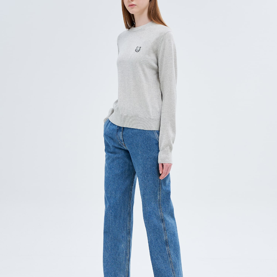 Maison Kitsuné Women Fox Head Patch Regular Jumper