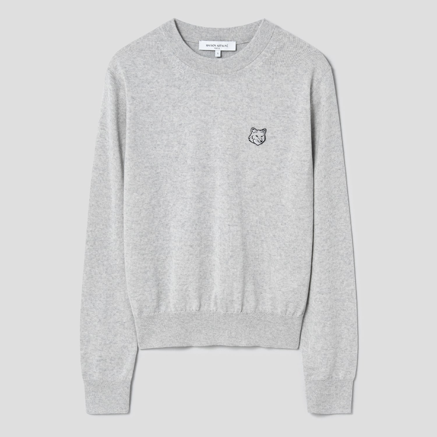 Maison Kitsuné Women Fox Head Patch Regular Jumper