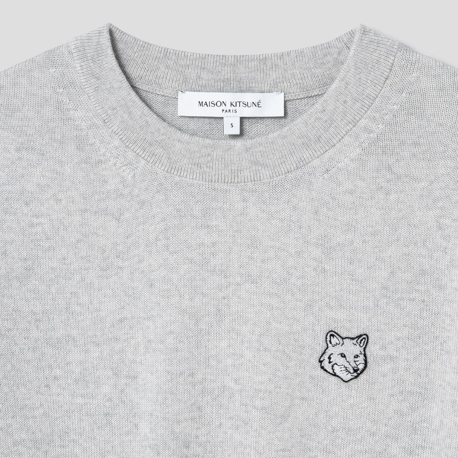 Maison Kitsuné Women Fox Head Patch Regular Jumper