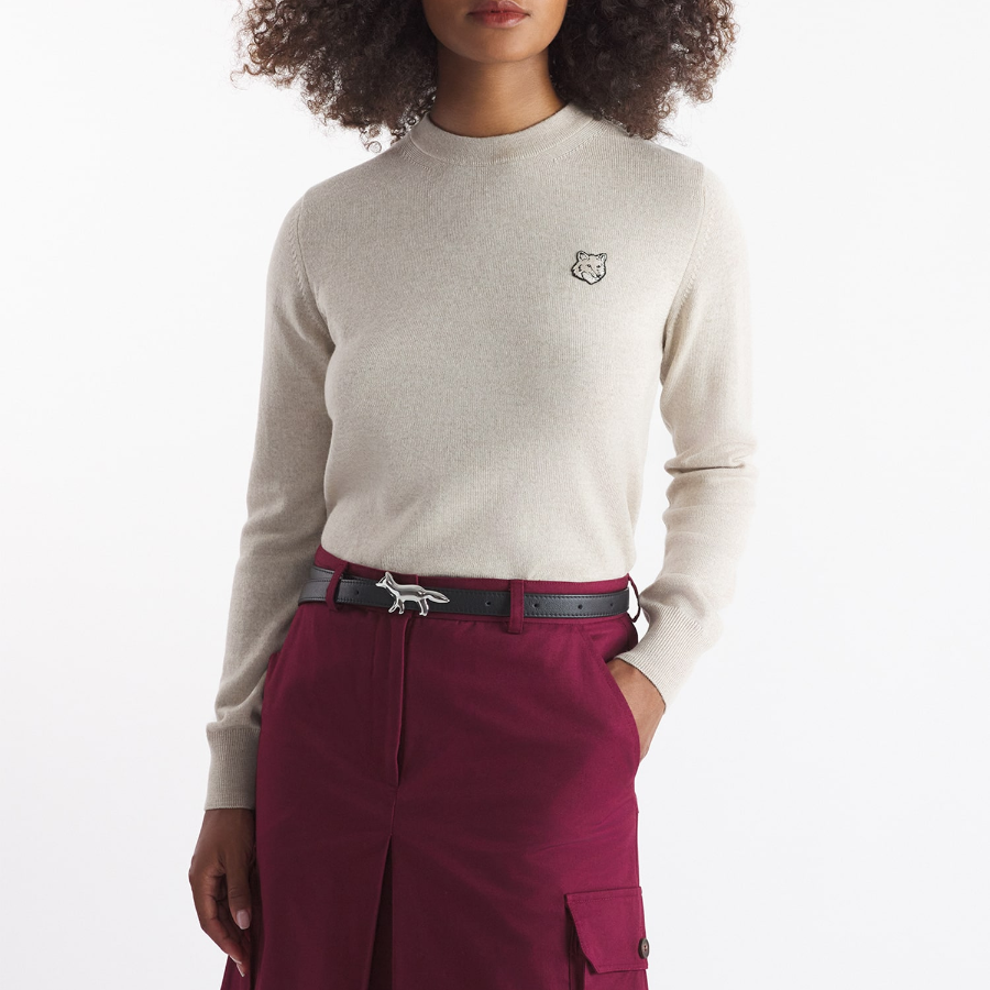 Maison Kitsuné Women Fox Head Patch Regular Jumper