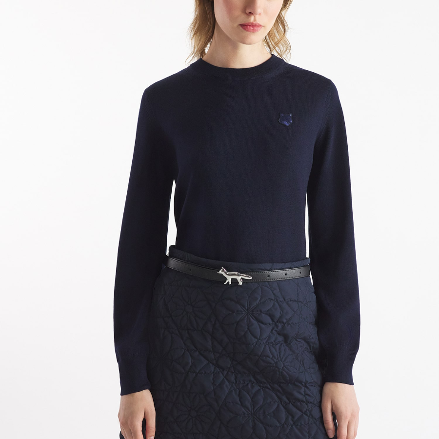 Maison Kitsuné Women Fox Head Patch Regular Jumper