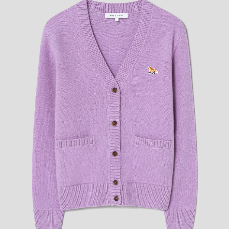 Maison Kitsune [EXCLUSIVE] Women Baby Fox Patch Boxy Cardigan