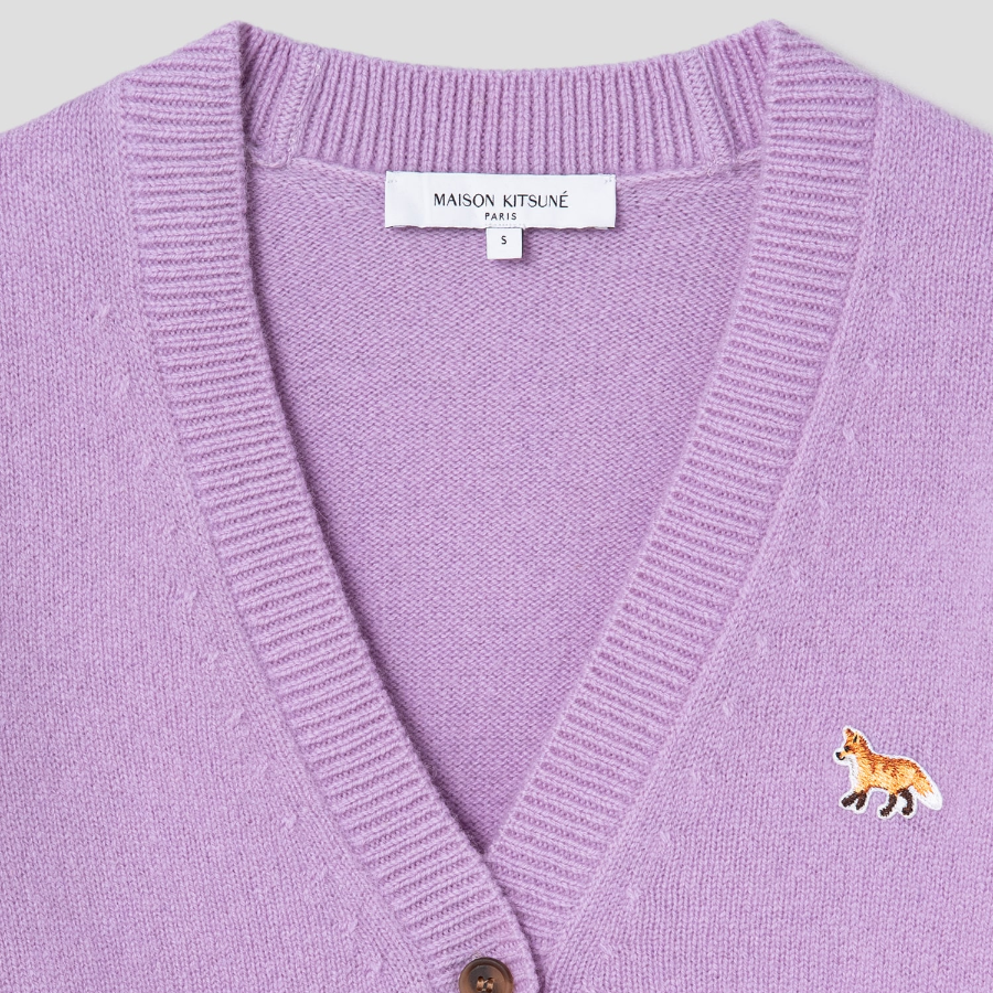 Maison Kitsune [EXCLUSIVE] Women Baby Fox Patch Boxy Cardigan