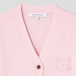 Maison Kitsune Women Bold Fox Head Embroidered Cropped Cardigan