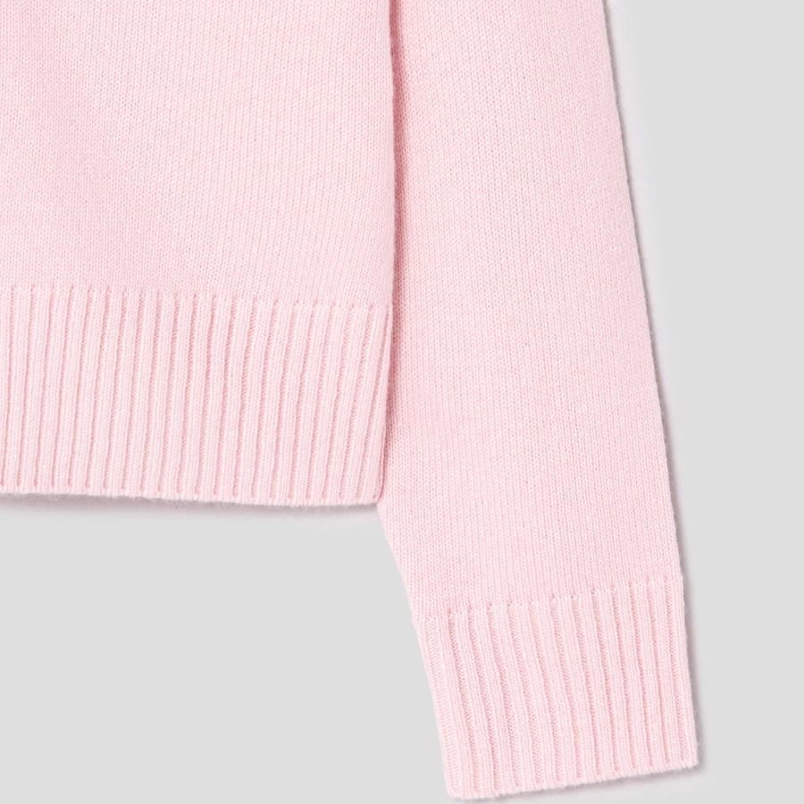 Maison Kitsune Women Bold Fox Head Embroidered Cropped Cardigan