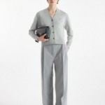 Maison Kitsune Women Bold Fox Head Embroidered Cropped Cardigan