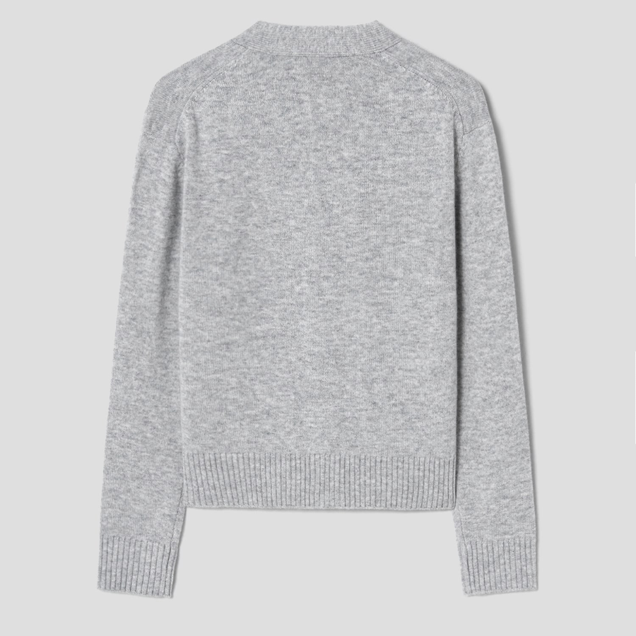 Maison Kitsune Women Bold Fox Head Embroidered Cropped Cardigan