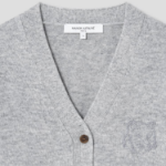 Maison Kitsune Women Bold Fox Head Embroidered Cropped Cardigan