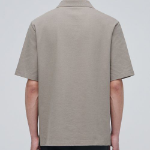 Slit Neck Piqué Polo Shirt [Dusty Beige]