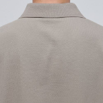 Slit Neck Piqué Polo Shirt [Dusty Beige]