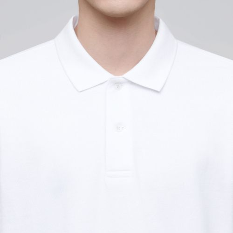 Basic Piqué Polo Shirt [White]