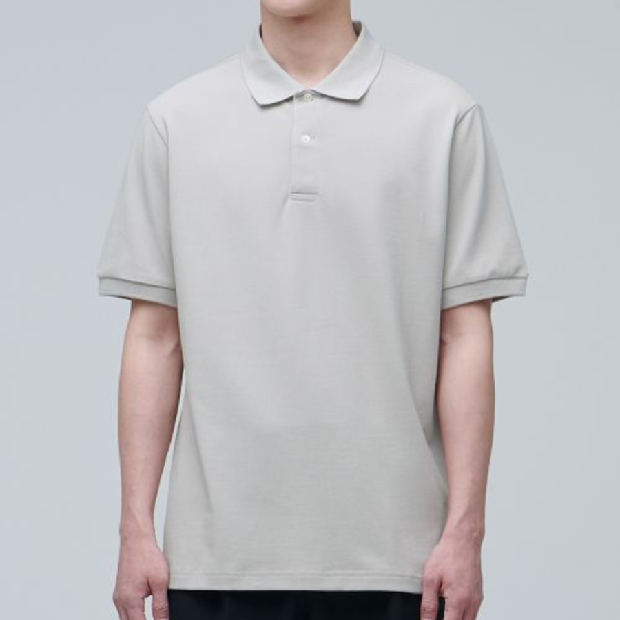 [Cooltandard] Piqué Polo Shirt [Mushroom]