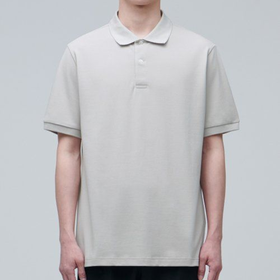 [Cooltandard] Piqué Polo Shirt [Mushroom]