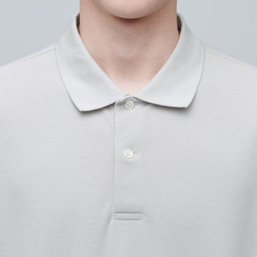 [Cooltandard] Piqué Polo Shirt [Mushroom]