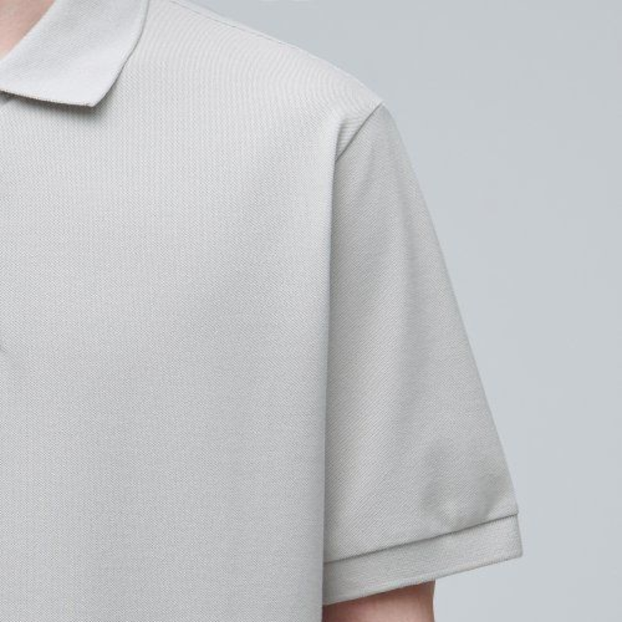 [Cooltandard] Piqué Polo Shirt [Mushroom]