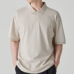 [Cooltandard] Relaxed Fit Piqué Polo Shirt [Ecru]