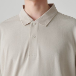 [Cooltandard] Relaxed Fit Piqué Polo Shirt [Ecru]