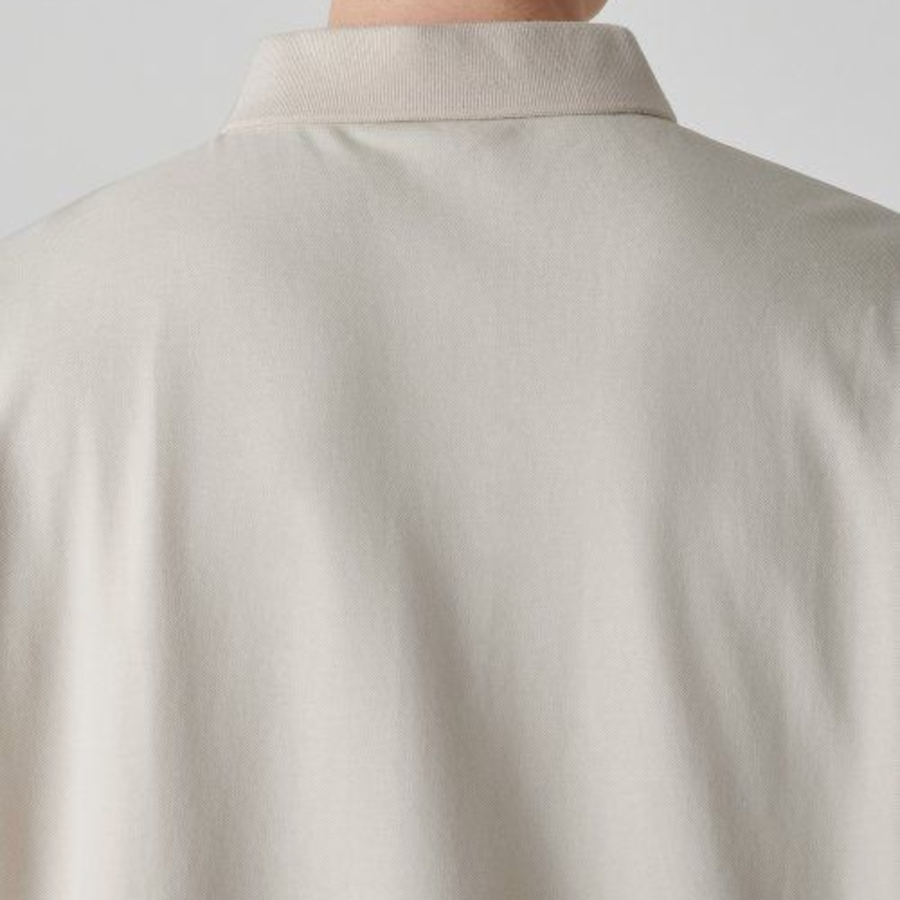 [Cooltandard] Relaxed Fit Piqué Polo Shirt [Ecru]