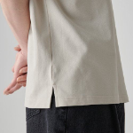 [Cooltandard] Relaxed Fit Piqué Polo Shirt [Ecru]