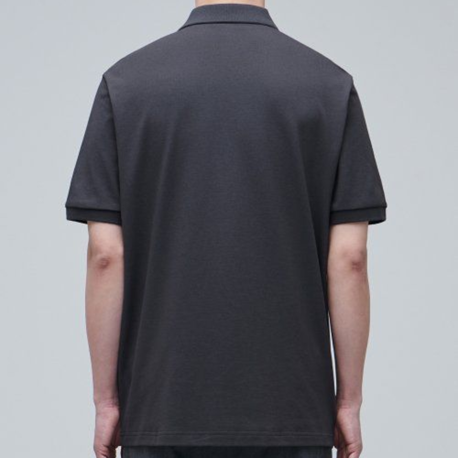 [Cooltandard] Piqué Polo Shirt [Dark Gray]