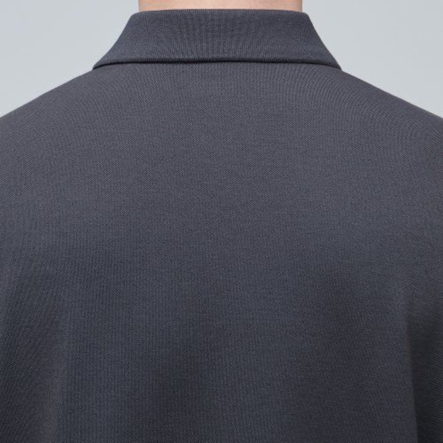 [Cooltandard] Piqué Polo Shirt [Dark Gray]