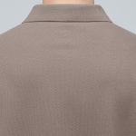 Slit Neck Piqué Polo Shirt [Mocha]