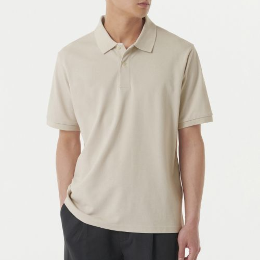 [Cooltandard] Piqué Polo Shirt [Ecru]