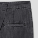 KUHO Wrap-Type Wide-Fit Denim Pants - Ash