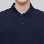 Relaxed Fit Piqué Polo Shirt [Navy]