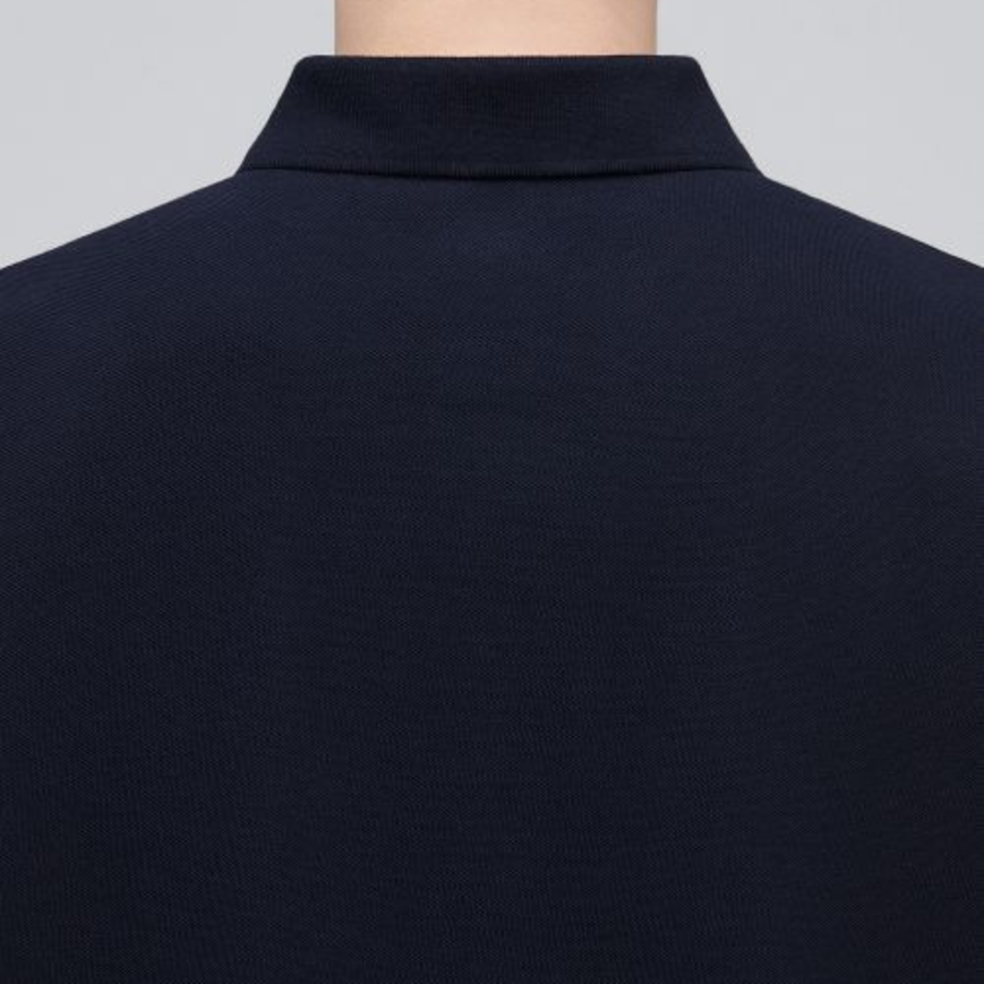 Relaxed Fit Piqué Polo Shirt [Navy]