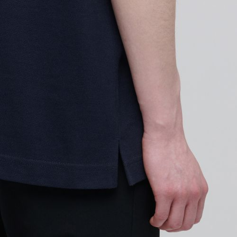Relaxed Fit Piqué Polo Shirt [Navy]