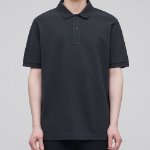 Basic Piqué Polo Shirt [Dark Grey]